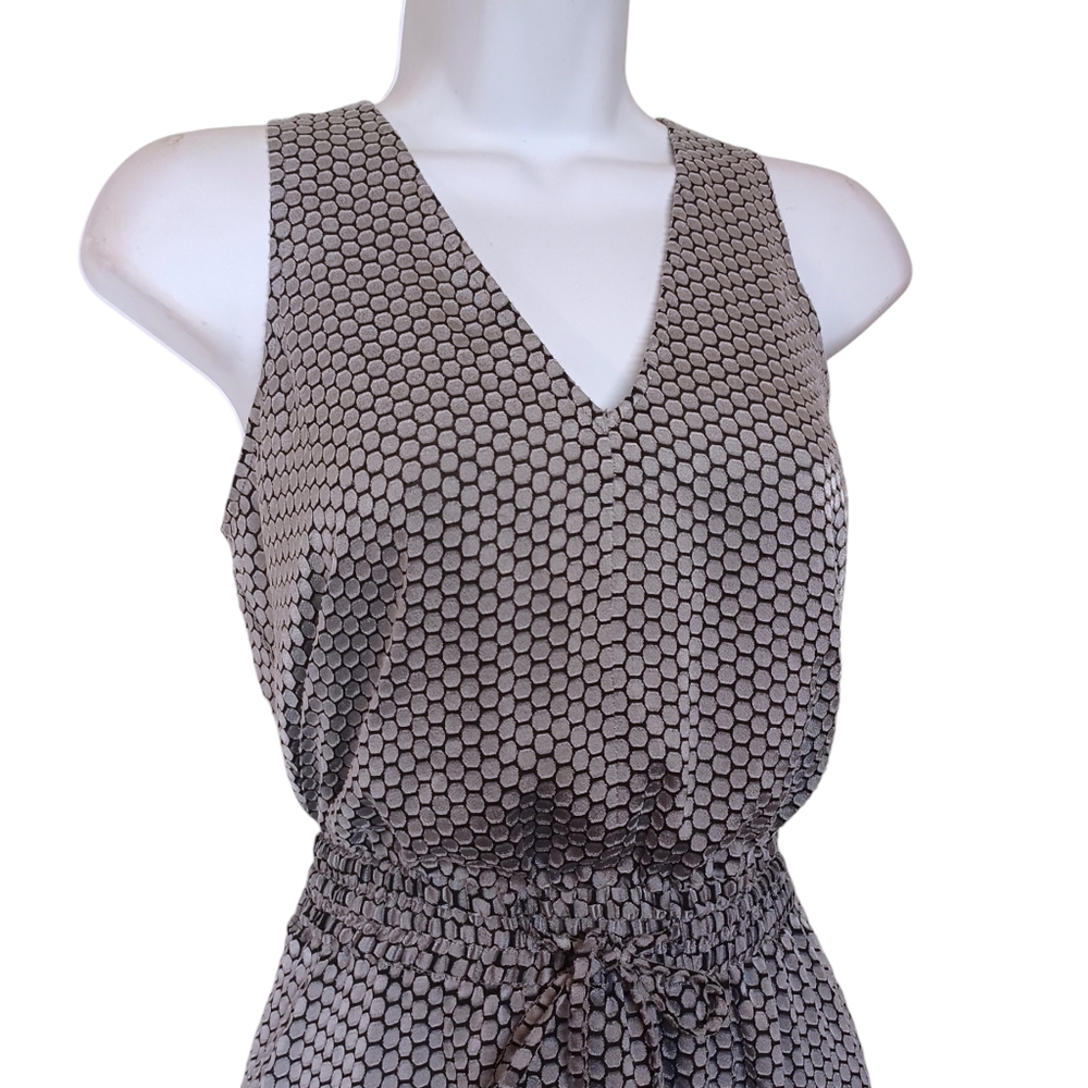 BANANA REPUBLIC Gray Geometric Polka Dot Print Sleeveless Mini Dress 2 X-Small - Picture 2 of 9